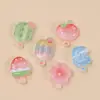 Juguete de Helado Verano Helado Accesorios Creativos Hechos a Mano DIY, Pegamento de Crema Resina Piezas Pequeñas Material Al por Mayor