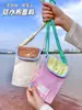 Bolso cruzado de un solo hombro, Bolso dulce y fresco para teléfono móvil, Mochila de viaje para la playa, Bolsa de almacenamiento portátil de malla, Estilo popular transfronterizo