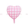 Globos de Papel de Aluminio a Cuadros con Forma de Corazón de 17 Pulgadas Transfronterizos Decoración de Atmósfera para Fiesta San Valentín Bodas Camping