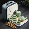 Juego de té de viaje portátil, juego de té Kung Fu, venta al por mayor, estilo japonés, taza exprés para exteriores, regalo de empresa para vacaciones