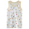 Chal estilo japonés para niño Malla fina Transpirable Sin mangas Camiseta de verano Dibujos animados Parte interior para niño