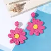 Pendientes de Hierba Rafi Flor Estrella Estrella de Mar Piña de Venta Caliente Transfronterizos Dopamina Tejidos a Mano Pendientes para Viajes de Verano Vacaciones