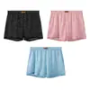 Ropa interior para hombre Huajielong con estampado de rosas, color liso, seda helada, de cintura media, talla grande, bóxers transpirables para hombre, disponibles para dropshipping