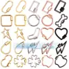 Acessórios para joias DIY mosquetão de parafuso micro-incrustado de cobre puro fivela ajustável para pulseira e colar