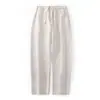 Calça jogger de moletom elástica de marca da moda com fleece de 250g, calça esportiva casual simples de perna reta solta e resistente, estilo de casal para outono e inverno