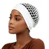 Pañuelo para el cabello de punto hueco de rayas anchas, gorra neta para peluca, gorra base elástica, cubierta para el cabello transpirable