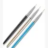 Direto da Fábrica Conjunto de 3 Canetas Liner Douradas para Nail Art Haste de Metal Salão de Unhas Profissional Liner Pintura Colorida Desenho de Flores Unhas