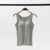Nuevo Camisole de Primavera y Verano con Copas en el Pecho, Capa Base de Seda de Hielo, No Necesita Usar Sujetador, Espalda Hermosa, Camiseta sin Mangas Versátil para Yoga y Deportes para Mujeres