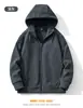 Conjunto Versátil de Polar para Pareja Color Sólido Moda Simple Tendencia Chaqueta Cardigan de Invierno para Hombre Chaqueta con Capucha de Polar para Mujer