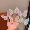Grampo de Cabelo Borboleta Bordado Super Fada Simulação Dinâmica Borboleta Tridimensional Headwear Antigo Hanfu Infantil Acessórios de Cabelo