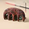 [Pente Colorido de Bênção de Dunhuang] Pente de Incenso Antigo Natural com Bolas de Incenso, Pente de Medicina Tradicional Chinesa, Feito à Mão e Fragrância Duradoura