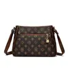 Bolso de Mano de Moda Elegante y Lujoso de Gran Capacidad para Mujer, Nuevo Estilo de Estampado Otoño 2025, Bolso para Mamá de Mediana Edad, Bolso de Hombro Cruzado