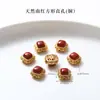 Alta Retención de Color Chapado en Cobre 24K Oro Real Accesorios de Ágata Roja Piezas para Joyería DIY Calabaza de Loto Productos Semi-Terminados Venta Directa de Fábrica