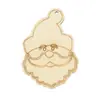 Nuevo Colgante de Navidad Creativo Hombre de Jengibre de Madera Papá Noel Astilla de Madera Decorativa Diy Pintado a Mano con Cuerda de Cáñamo