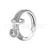 Pandora 925 Cobre Blanco Plateado Nuevo Yo Anillo Tapa de Botella de la Suerte Conjunto Combinado Joyería de Mano Simple Anillo
