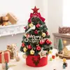 Árvore de Natal flocado terno rosa enfeites de Natal para mesa presente decoração de Árvore de Natal mini Árvore de Natal