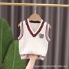 Chalecos de Punto para Niños y Niñas, Chalecos Tejidos, Chalecos Cálidos para Bebés de Primavera y Otoño, Uniformes de Clase, Uniformes Escolares, Tops de Estilo Preppy