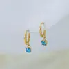 Pendientes de Zirconia al por Mayor de Fábrica para Mujer, Pendientes Dorados Versátiles, Pendientes de Tachuela de Zirconia de Acero de Titanio de Lujo Ligero, Diseño de Nicho, Exquisitos