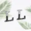 Pegatinas de Letras del Alfabeto Inglés con Pedrería, 6 Cuentas de Perla Grandes con Letras, 26 Letras Pequeñas con Pedrería, Accesorios para Joyería DIY