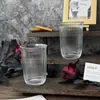 Copos de Café Atacado com Bordas Elevadas, Copos para Suco e Café Gelado Latte, Copos de Água Listrados para Restaurante