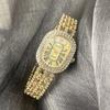 Una generación de relojes de dama más vendidos transfronterizos nicho de alto sentido romano ovalado reloj pulsera de diamantes Shi Ying