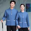 Uniforme de limpeza de quarto de hotel de luxo, de manga comprida, para outono e inverno, adequado para camareiras, equipe de gerenciamento de propriedades e equipe de limpeza comercial.