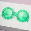 Óculos de Sol Infantis Estilo Novo Margaridinha, Armação Redonda Lentes Pétala, Fofos Óculos Anti-UV para Fotos de Bebê