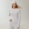 Suéter 100% cachemir, una prenda de máxima calidad, jersey de cuello redondo, nueva capa base de punto otoño/invierno, estilo simple y casual para el uso diario