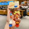 Mini Miffy Auténtico Miffy Conejo Muñeca Llavero Colgante Linda Nariz Pequeña Pareja Colgante para Cadena de Bolso de Teléfono Móvil
