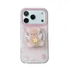 Funda de teléfono magnética con soporte de oso de helado lindo 17promax adecuada para 16pro magnética de doble capa 15Proma
