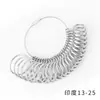 [Un Lote] Anillo Medidor de Anillos Herramienta de Cribado de Tallas de Anillos 0-13 Código US Código Inglés Comercio Exterior