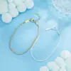 Corrente Simples Corrente Única Acessórios Simples de Verão Pulseira Minimalista Corrente Osso de Cobra Branco Combina Moda Feminina Diária Exquisite Fábrica