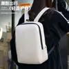 Mochila Transfronteiriça Cor Sólida Novo Estilo, Bolsa Casual Simples para Computador, Mochila de Grande Capacidade com Logo Impresso