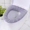 Almofada de banheiro de malha para uso doméstico inverno cor sólida almofada de banheiro lavável capa de banheiro lavadora atacado
