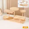 Suporte de Exibição em Camadas Madeira Maciça Rack de Armazenamento de Mesa Ornamento Criativo para Exposição em Feira Expositores de Figuras Caixa Surpresa Suporte para Suculentas Escala