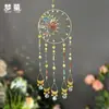 [Original de Mengying] Atrapasol de Grava de Cristal Natural Atrapasueños Carrillón de Viento Popular de Exportación Decoración de Habitación