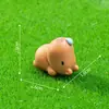 Sombrero de hoja de loto para micro-paisajismo, flotador, figura linda de capibara, adorno mini de decoración de jardín DIY