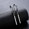 Collar geométrico cuadrado para hombre, de alta gama, sin color, combina con todo, accesorios personalizados, collar de acero de titanio, pulsera, pendientes, traje