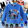 Nova camiseta infantil de manga comprida do jogo Roblox Animal Hospital, top moderno