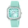 Reloj de Gelatina de Colores de Verano para Estudiantes Mujeres, Correa de Silicona, Reloj de Cuarzo Fresco, Reloj de Moda para Pareja