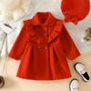 Abrigo Trench Grueso para Bebé Niña con Forro Polar Chaqueta de Primavera Abrigo Grueso para Niño Pequeño Estilo Coreano Casual Abrigo de Primavera para Bebé de 2 Años