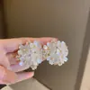 Pendientes de plata con baño de oro real, aguja cuadrada, borla de perla y circonita, pendientes de lujo ligero de alta gama, fabricante de pendientes vintage
