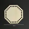 1 pieza Cesta Redonda Hecha a Mano Creativa Base para DIY Almacenamiento Base de Madera Natural Placa Gancho Base para Bolsa Tejida