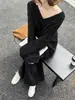 Liquidación, Sin Devoluciones ni Cambios: Suéter de Lana de Mohair de Doble Capa Estilo Francés Otoñal con Cuello en V Holgado Versátil para Mujer Za6360