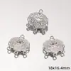 Liga de Prata Antiga Estilo Retro Novo Chinês Pingente Acessórios DIY Pingente de Chaveiro Borboleta Coração Pingente Colar Pulseira Joias
