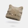 2025 Nuevo Lindo Gorro de Punto de Oso Otoño e Invierno Cálido Cubre Cara Gorro de Punto Pequeño Mujer Invierno Combinable Protección contra el Frío