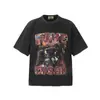 26 Marca Europea y Americana de Tendencia Transfronteriza Colaboración Travis Scott Camiseta de Manga Corta Lavada Vintage Unisex High Street Manga Media