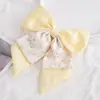 Ins Goma para el Cabello Nuevo Lazo Tocado Pasador Flor Linda para la Cabeza Parte Trasera de la Cabeza Pinza Superior Pinza de Resorte Dulces Accesorios para el Cabello