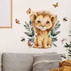 Nuevas Pegatinas de Animales Sala de Estar Dormitorio Pegatinas de Pared Mascota Linda León Papel Tapiz Impermeable PVC Pegatinas de Pared Venta al por Mayor