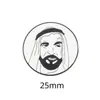 Modelo Quente Transfronteiriço Oriente Médio Emirados Árabes Unidos Retrato do Rei Senhor Esmalte Pintado Emblema Adesivo para Celular Pronto para Entrega